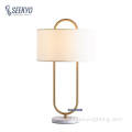 Oval line lamp body fabric lampshade table lamp